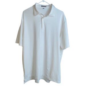 Peter Millar Summer Comfort Golf Polo Shirt XL Blue Orange Striped Performance